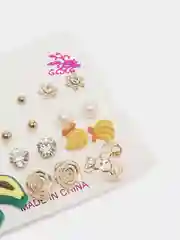 Лимонный серьги-гвоздики, 12 пар