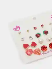 Алый серьги-гвоздики, 12 пар