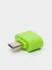 Лайм переходник OTG  USB - MicroUSB