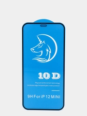 Защитное стекло Tempered Glass Platinum Curved 10D для iPhone 12 mini, black, 9H