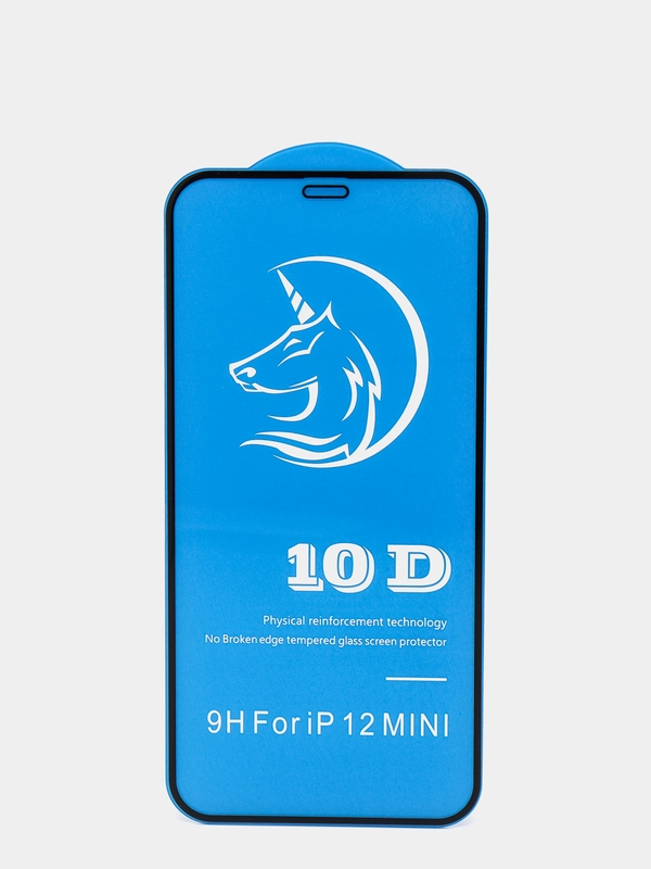 Защитное стекло Tempered Glass Platinum Curved 10D для iPhone 12 mini, black, 9H