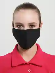 Маска для лица тканевая, черная