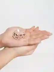 Вишнёвый брошь на булавке