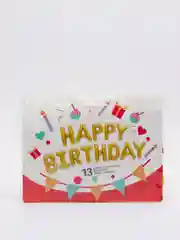 Золотой шары "Happy Birthday"