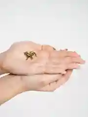 Золотистый хаки брошь на булавке