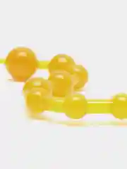 Желтый анальные бусы, силиконовая цепочка с шариками для стимуляции ануса, анальная игрушка, 26 см