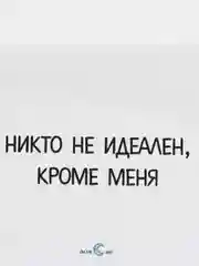 Наклейка "Никто не идеален, кроме меня"