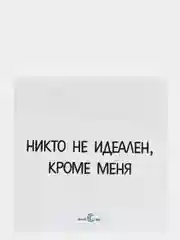 Наклейка "Никто не идеален, кроме меня"
