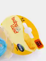 Голубой соска-пустышка Baby Land с рисунком силиконовая круглая, 0 мес+