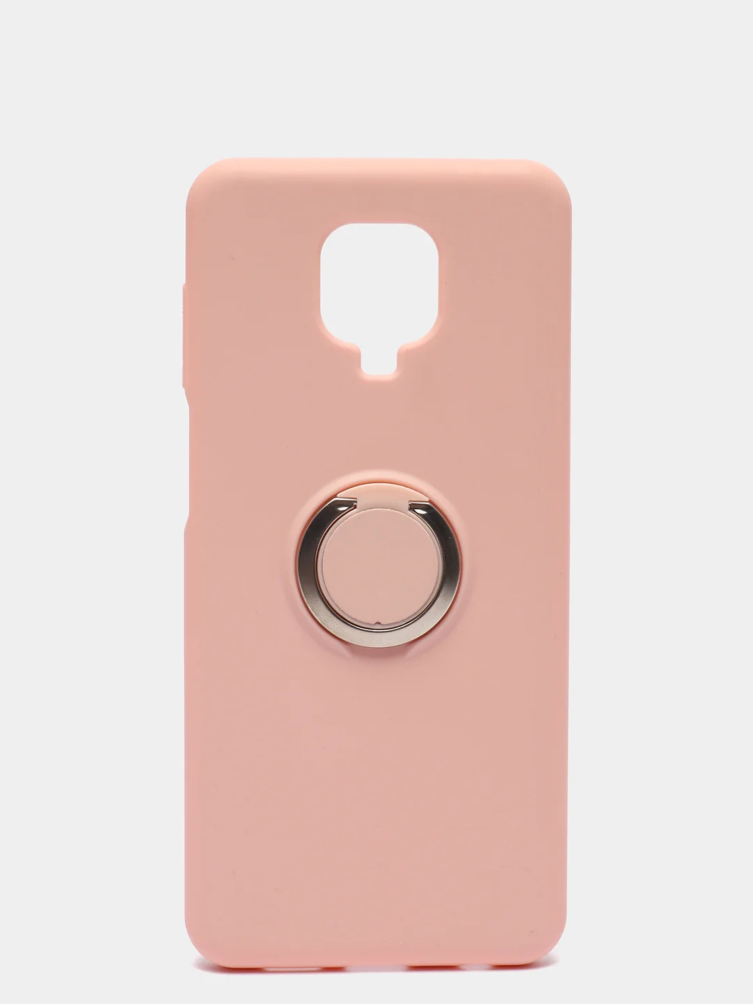 Розовый чехол с бархатом внутри и кольцом подставкой Xiaomi Redmi NOTE 9 PRO, Note 9S