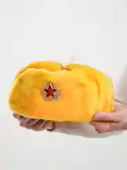 Желтый шапки Ушанки/ Будёновка/ Солдатская/ Ушанка (Разные цвета) с кокардой, СССР, РФ