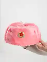 Оранжевый шапки Ушанки/ Будёновка/ Солдатская/ Ушанка (Разные цвета) с кокардой, СССР, РФ