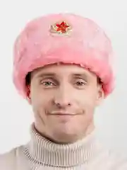 Оранжевый шапки Ушанки/ Будёновка/ Солдатская/ Ушанка (Разные цвета) с кокардой, СССР, РФ