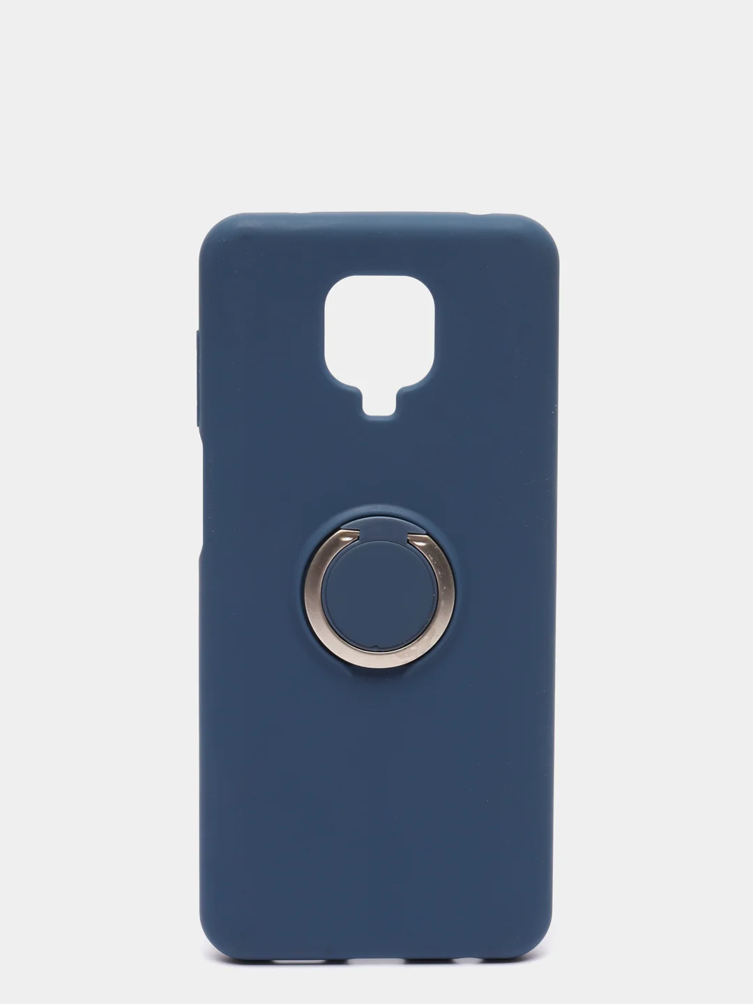 Темно-синий чехол с бархатом внутри и кольцом подставкой Xiaomi Redmi NOTE 9 PRO, Note 9S