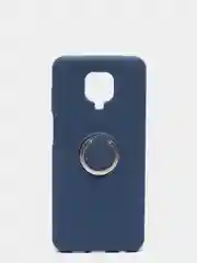 Темно-синий чехол с бархатом внутри и кольцом подставкой Xiaomi Redmi NOTE 9 PRO, Note 9S