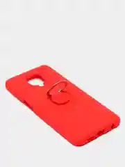 Красный чехол с бархатом внутри и кольцом подставкой Xiaomi Redmi NOTE 9 PRO, Note 9S