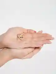 Золотой брошь 2 цвета / Брошка / Кошка / Мини брошка / С жемчугом