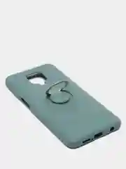 Зеленый чехол с бархатом внутри и кольцом подставкой Xiaomi Redmi NOTE 9 PRO, Note 9S