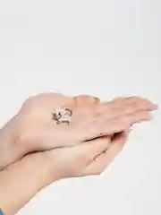 Серебряный брошь 2 цвета / Брошка / Кошка / Мини брошка / С жемчугом