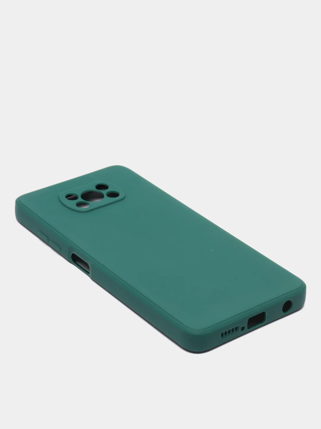 Зеленый чехол Xiaomi POCO X3 /POCO X3 PRO с защитой камеры и бархатом внутри