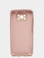 Бежевый чехол Xiaomi POCO X3 /POCO X3 PRO с защитой камеры и бархатом внутри