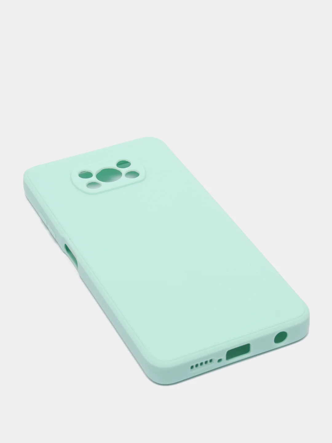 Мятный чехол Xiaomi POCO X3 /POCO X3 PRO с защитой камеры и бархатом внутри