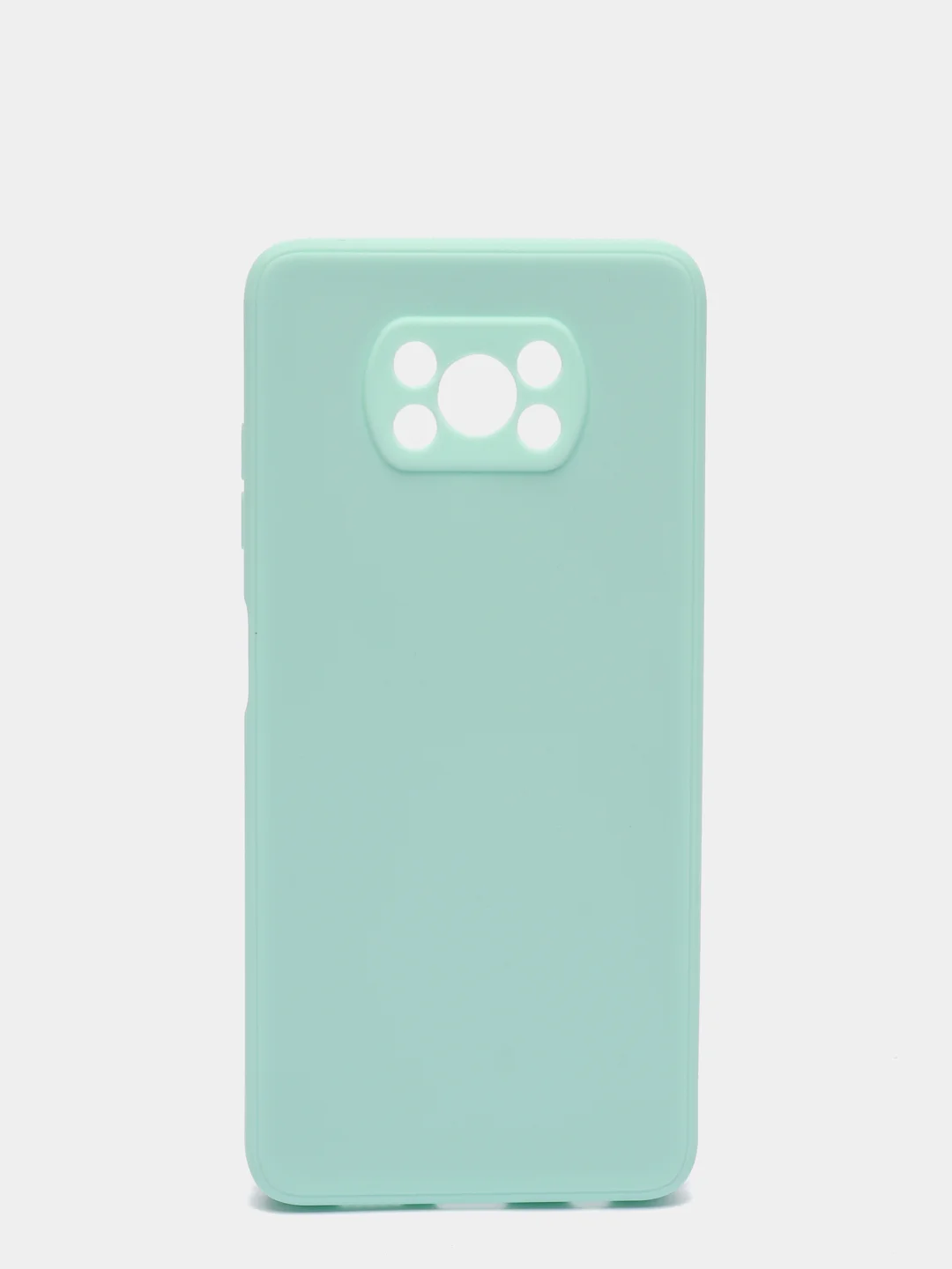 Мятный чехол Xiaomi POCO X3 /POCO X3 PRO с защитой камеры и бархатом внутри
