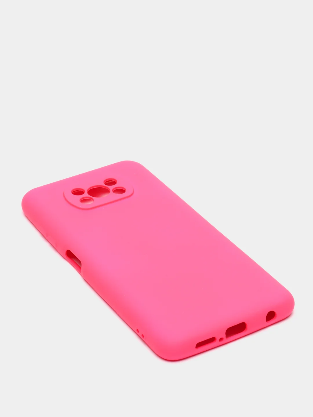 Фуксия чехол Xiaomi POCO X3 /POCO X3 PRO с защитой камеры и бархатом внутри