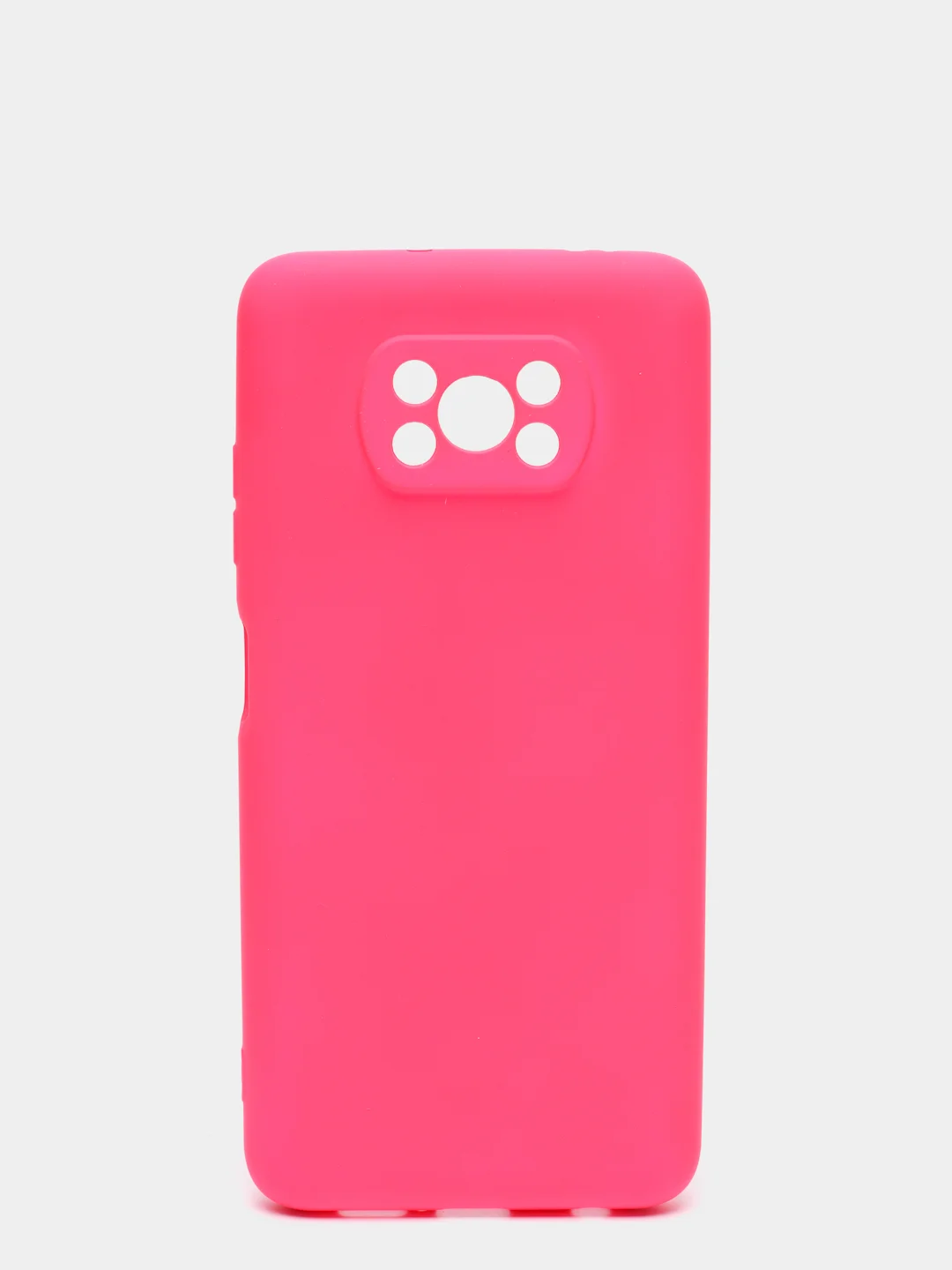 Фуксия чехол Xiaomi POCO X3 /POCO X3 PRO с защитой камеры и бархатом внутри