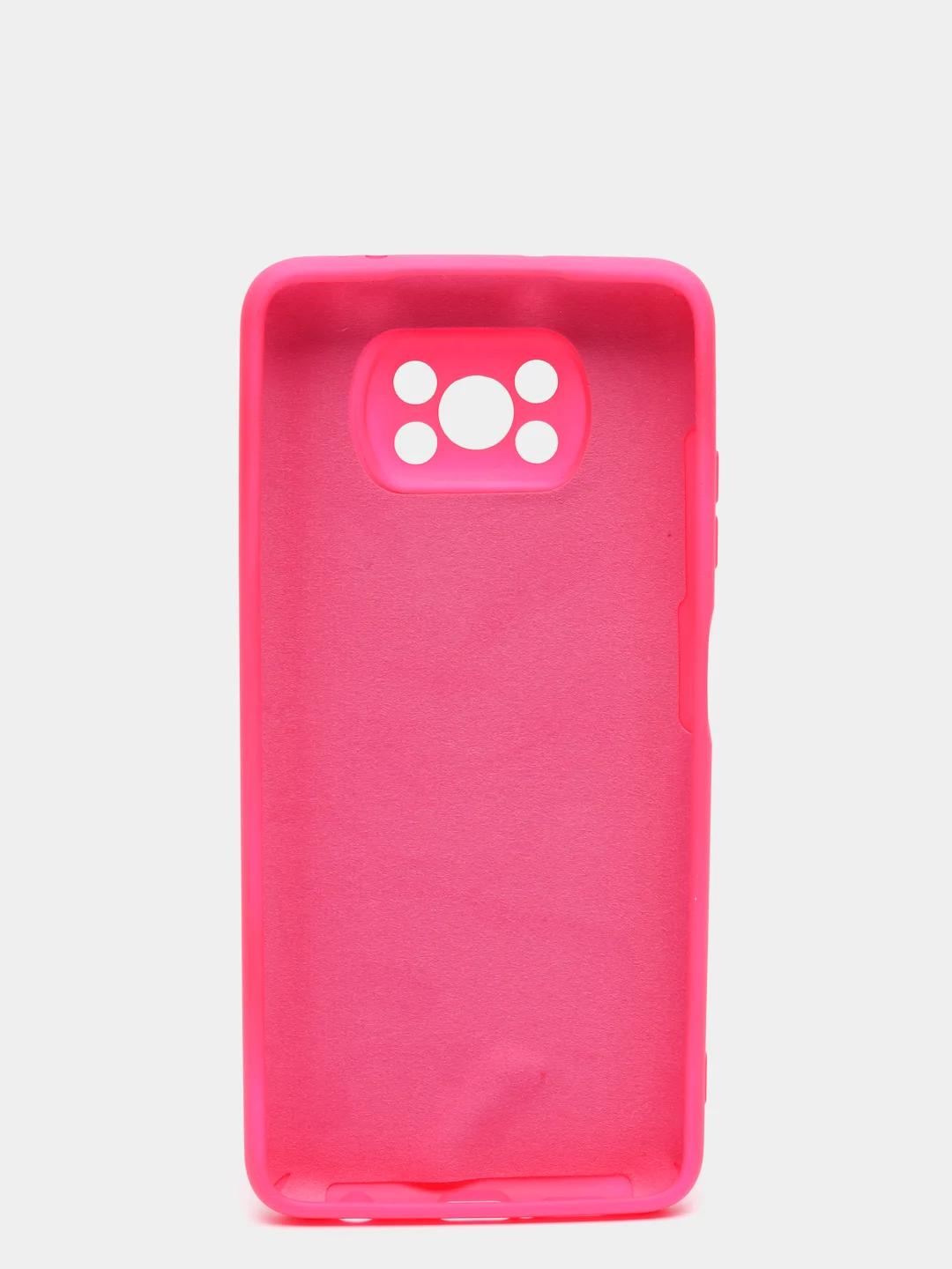 Фуксия чехол Xiaomi POCO X3 /POCO X3 PRO с защитой камеры и бархатом внутри