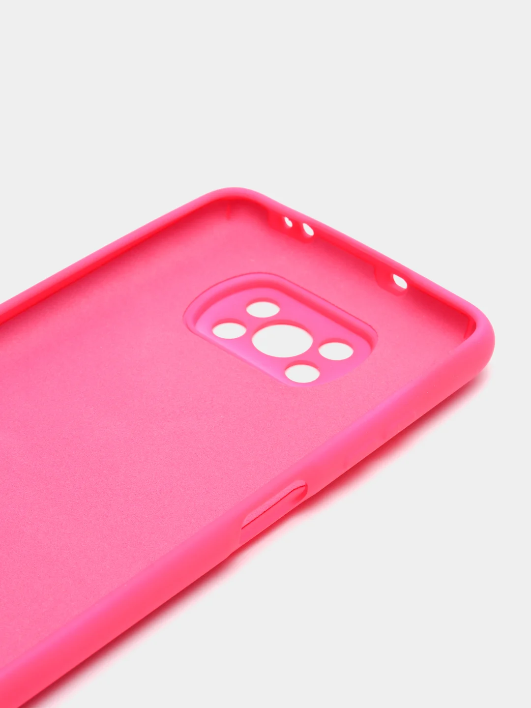 Фуксия чехол Xiaomi POCO X3 /POCO X3 PRO с защитой камеры и бархатом внутри