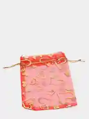 Красный мешочек из органзы подарочный, 14*11 см, 2 штуки