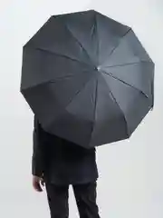 Черный зонт складной, мужской