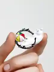 Белый брошь Белый кот"