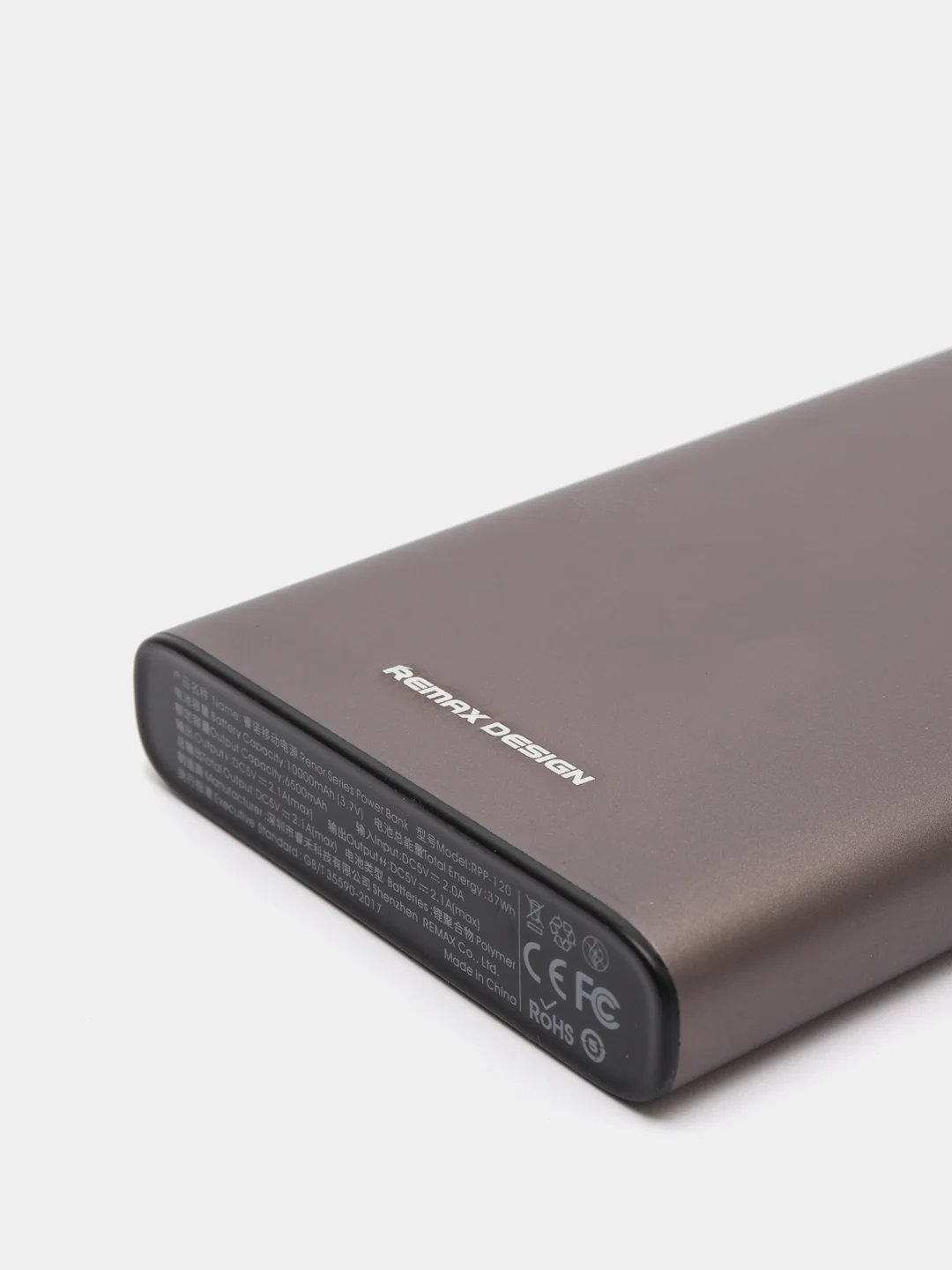 Черный мобильный аккумулятор (PowerBank) REMAX Renor Series RPP-120 10000 mAh