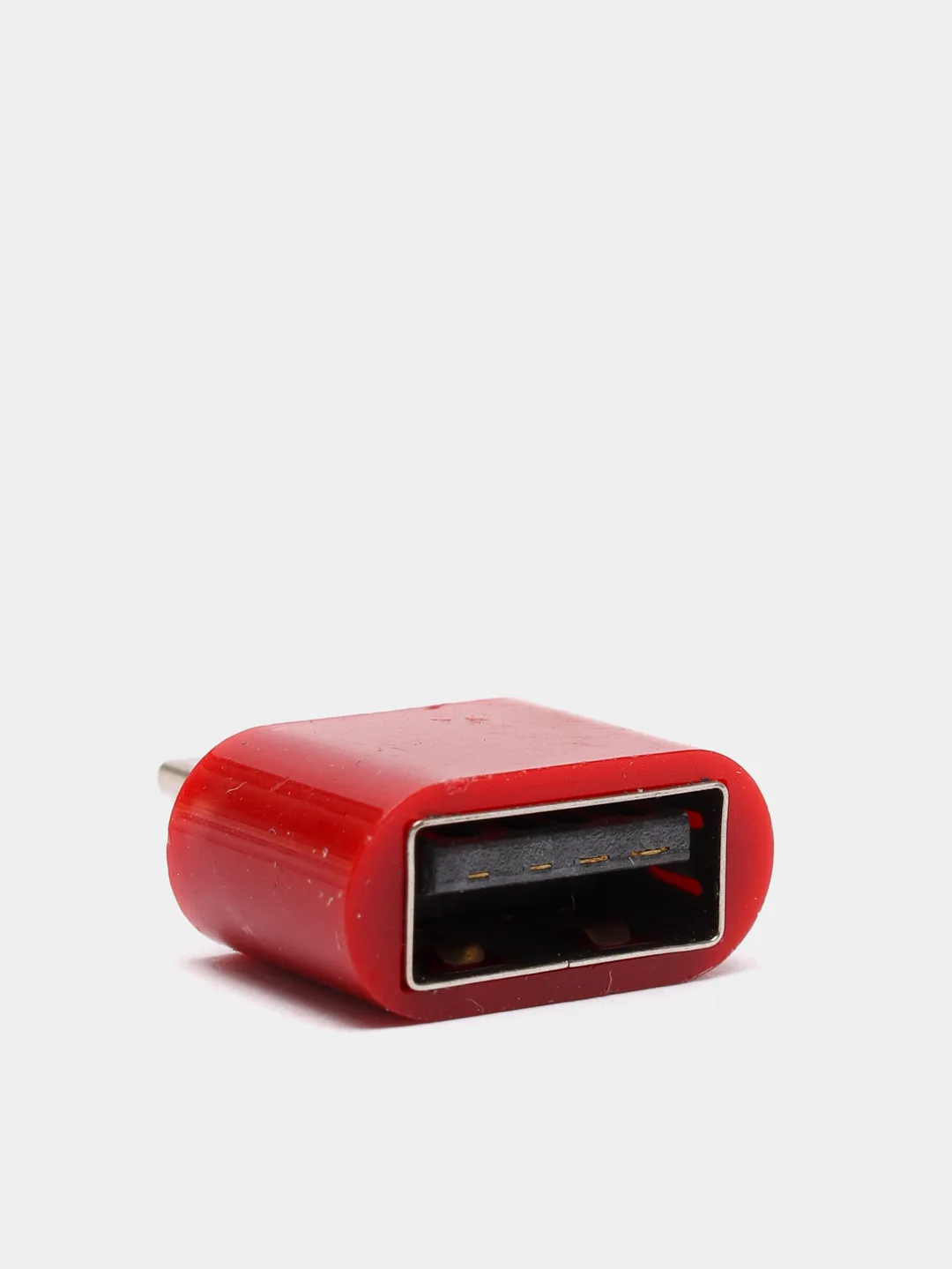Багровый переходник OTG  USB - MicroUSB