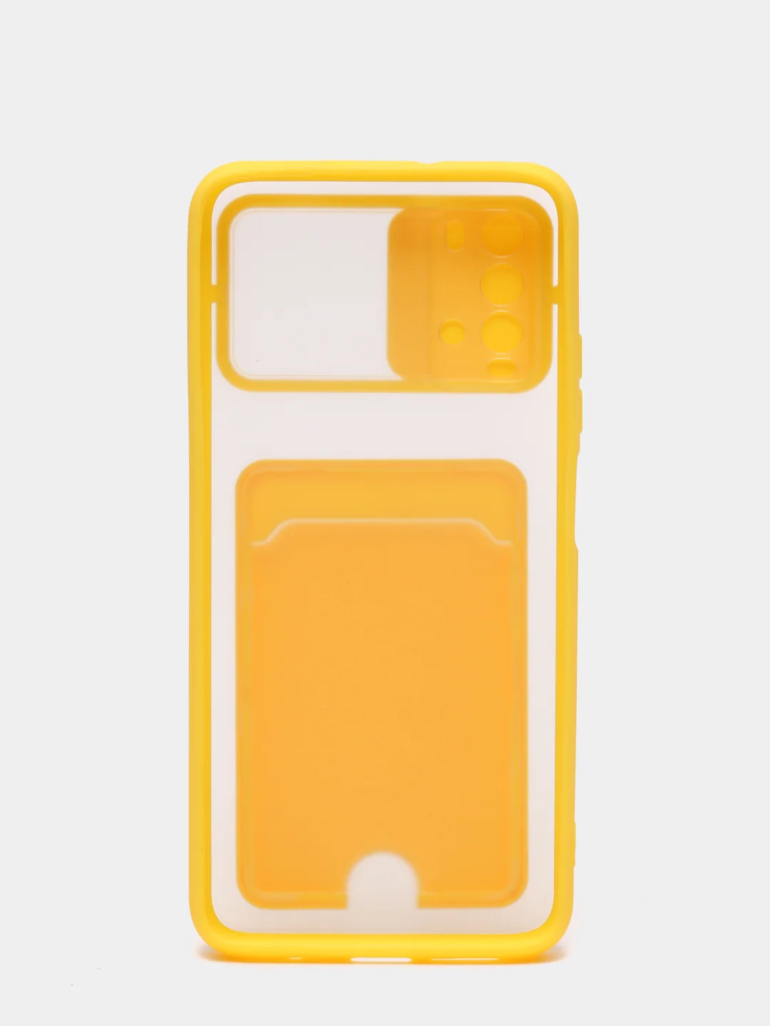 Желтый чехол для Xiaomi Redmi 9, 9C ,9T/Poco M3, пластиковый, c держателем для кредитных карт