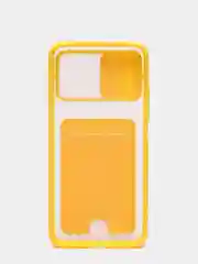 Желтый чехол для Xiaomi Redmi 9, 9C ,9T/Poco M3, пластиковый, c держателем для кредитных карт