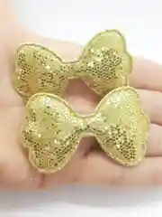 Золотой бант для волос, на зажиме