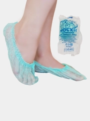 Носки одноразовые, бахилы из НПП, зеленые, размеры 35-42, 35-45, 50 пар (100 шт)