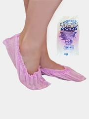 Носки одноразовые, бахилы из НПП, розовые, размеры 35-42, 35-45, 50 пар(100 шт)