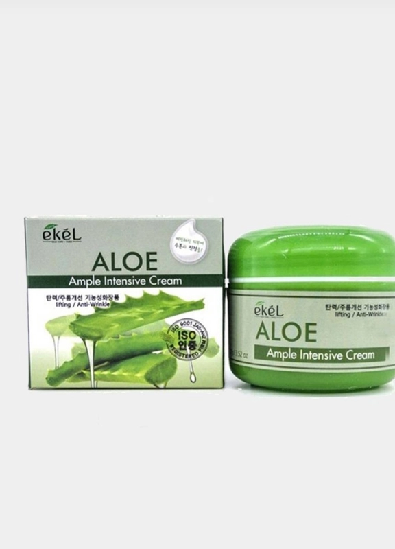 Корейский крем для лица с экстрактом алоэ вера Ekel Ample Intensive Cream Aloe, 110 г