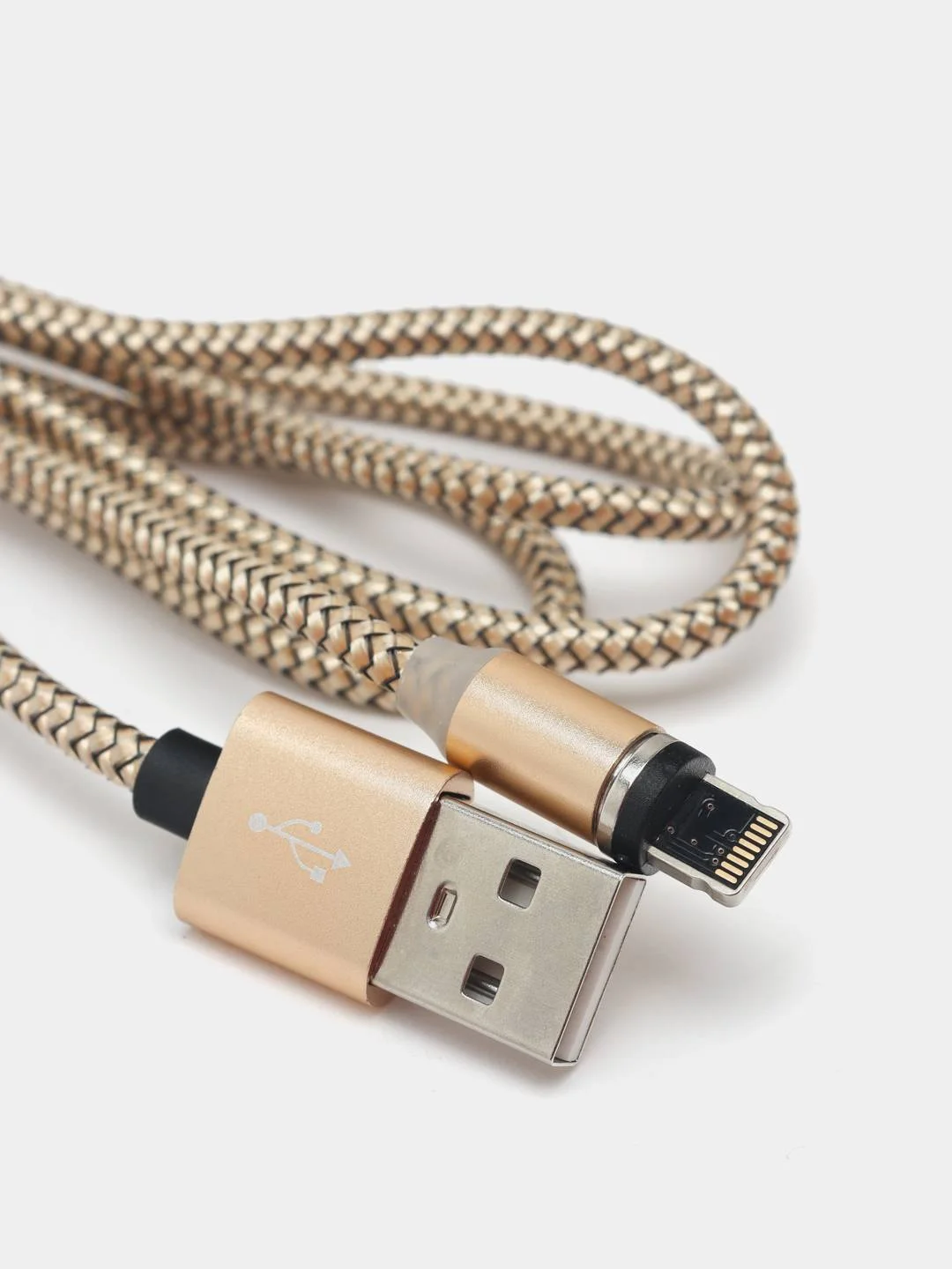 Золотой usb кабель и коннектор SKYDOLPHIN для зарядки магнитный 2.4A, Lightning, Type-C, MicroUsb
