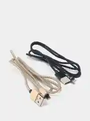 Золотой usb кабель и коннектор SKYDOLPHIN для зарядки магнитный 2.4A, Lightning, Type-C, MicroUsb