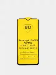 Защитное стекло для Samsung A12 A02S A02 M12 9D черный
