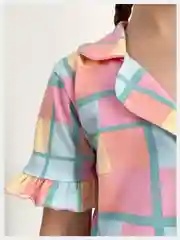 Розовый пижама для девочек/рубашка и брюки/классическая пижама