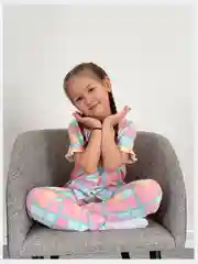 Розовый пижама для девочек/рубашка и брюки/классическая пижама