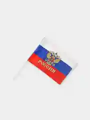 Флаг России с гербом и флагштоком