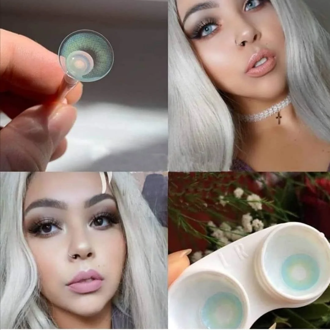 Цветные линзы голубой Hidrotone Topaz