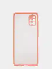 Розовый чехол противоударный, матовый, с защитой камеры для Samsung A51